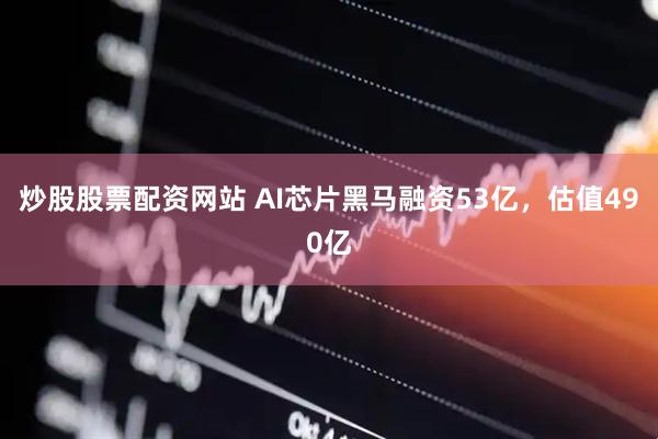 炒股股票配资网站 AI芯片黑马融资53亿，估值490亿